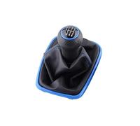 NICOLIE 5/6 Gang Schaltknauf Hebel Shifter Gaitor Stiefel Pu Leder Kompatibel Mit Vw 2003-2008 Golf 4 Iv Mk4 GTI R32 Jetta - 6-Gang-Blau