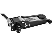 YATO Profi Rangierwagenheber 2,5t / 2500kg, flach, Hubhöhe: 85 - 520mm, niedrige Ausführung, ultra leicht, schnelles Anheben durch DOPPEL-KOLBENPUMPE, Wagenheber niedriges Profil, Sportwagen Rennsport