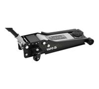 YATO Profi Rangierwagenheber 2,5t / 2500kg, flach, Hubhöhe: 85 - 520mm, niedrige Ausführung, ultra leicht, schnelles Anheben durch DOPPEL-KOLBENPUMPE, Wagenheber niedriges Profil, Sportwagen Rennsport