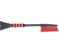 NIGRIN Eiskratzer Auto mit Schneebesen, ergonomischer rutschfester Softgriff, aus hochstabilem ABS, Schwarz-Rot
