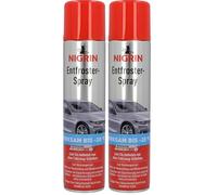 NIGRIN Entfroster Spray, Scheiben Enteiser für Autoscheiben, Jumbo Dose 400 ml, bis -20° wirksam (Packung mit 2)