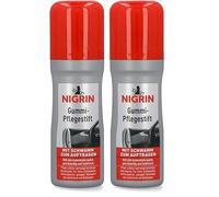 NIGRIN Gummi-Pflegestift, pflegt und schützt nachhaltig, geeignet für Türen, Schiebedach, Kofferraum, 75 ml (Packung mit 2)