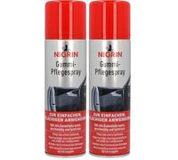 NIGRIN Gummipflege-Spray, Pflege für Gummiteile am Auto, pflegt und schützt nachhaltig, 300 ml, 1 Packung (Packung mit 2)