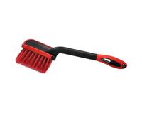 NIGRIN Performance Auto-Waschbürste, gründliche & schonende Reinigung von Fahrzeugen, auch für empfindliche Lacke, gummiummantelter Bürstenkopf, 38 cm Länge, rot/schwarz, 1 Stück