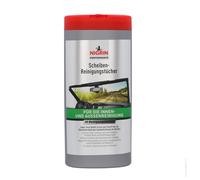 NIGRIN Scheiben-Reinigungstücher Für die Innen- und Außenreinigung, Reinigt Streifen- und schlierenfrei, Immer frische und feuchte Reinigungstücher, Weiß, 30 Tücher