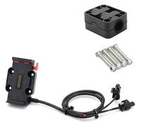 NIKISO Motorrad Navigation Halterung Für BMW R1200GS R1250GS ADV S1000XR F750GS F850GS F900R USB-Handy-GPS-Navigationshalterung Drahtlose Ladeunterstützung(Red - 16mm)
