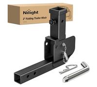 Nilight Anhängerkupplung, klappbar, Verlängerung, Halterung, Schaft, 42 cm, kompatibel mit Rollstuhl-Lastträger-Adapter für 5,1 cm Empfänger, Anhängerkupplung, 227 kg, schwarz, pulverbeschichtet