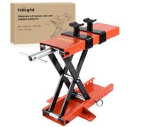 Nilight Motorrad-Hebebühne, 500 kg, ATV, Scherenwagenheber mit Sattelsicherheitsnadel, Kurbel, 9,4 cm - 39,9 cm, Hebeständer, robuster Stahlheber für Motorräder, Dirt Bike, Garage, Lagerung