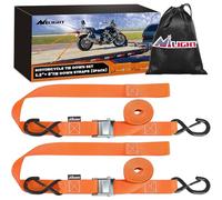 Nilight Motorrad-Spanngurte, 3,8 cm x 2,4 m, robuste Cambuckle mit weichen Schlaufen, Sicherheits-Haken, 1,4 kg Bruchfestigkeit zur Sicherung von Dirtbikes, ATV, UTV