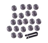 NinWelly jfqm 20 Stück 25 mm Auto Rad Reifen Lug Bolt Mutter Kappen Abdeckungen mit Entfernungswerkzeug passend for Audi A4 A5 S5 A6 S6 A7 A8 S8 RS4 RS6 Q3 Q5 TT A1