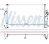 Nissens 646864 Kühler für Motorkühlung Motorkühler Autokühler Kühler