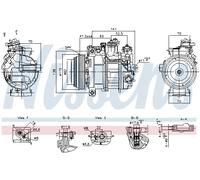 NISSENS Kompressor, Klimaanlage 12V für MERCEDES-BENZ 890919