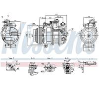 NISSENS Kompressor, Klimaanlage 12V für MERCEDES-BENZ 890919