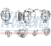 Nissens Klimakompressor 890948 – 12V R134a PAG46 – für MAZDA