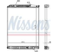NISSENS Kühler, Motorkühlung Universal für MERCEDES-BENZ 671650