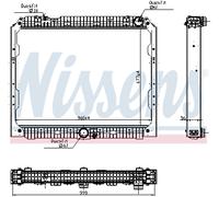 NISSENS Kühler, Motorkühlung Universal mit Dichtungen für MERCEDES-BENZ 627003
