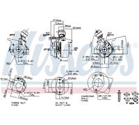 NISSENS Lader, Aufladung mit Dichtungen für NISSAN 93150