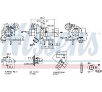 NISSENS Lader, Aufladung mit Dichtungen für VAUXHALL OPEL 93444