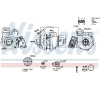 NISSENS Lader, Aufladung mit Dichtungen für BMW 93503