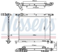 NISSENS Motorkühler Wasserkühler 607029 für FIAT PANDA 500 VAN 312CXH1A 312DXH1A