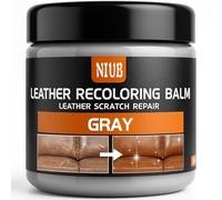 NIUB Leder Reparatur Set, Lederfarbe Autositze, Lederreparatur Creme, Auto Leder Reparatur Set, Leder Auffrischen, Färben, Flüssigleder & Lederfarbe, Grau