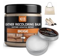 NIUB Leder Reparatur Set, Lederfarbe Autositze, Lederreparatur Creme, Auto Leder Reparatur Set, Leder Auffrischen, Färben, Flüssigleder & Lederfarbe mit Lederpflegemittel, Beige
