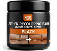 NIUB Leder Reparatur Set, Lederfarbe Autositze, Lederreparatur Creme, Auto Leder Reparatur Set, Leder Auffrischen, Färben, Flüssigleder & Lederfarbe, Schwarz