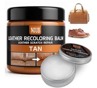 NIUB Leder Reparatur Set, Lederfarbe Autositze, Lederreparatur Creme, Auto Leder Reparatur Set, Leder Auffrischen, Färben, Flüssigleder & Lederfarbe mit Lederpflegemittel, Hellbraun