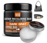 NIUB Leder Reparatur Set, Lederfarbe Autositze, Lederreparatur Creme, Auto Leder Reparatur Set, Leder Auffrischen, Färben, Flüssigleder & Lederfarbe mit Lederpflegemittel, Dunkelgrau