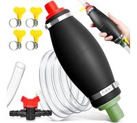 Niuny Handpumpe Wasser XL Schlauchpumpe Absaugpumpe Umfüllpumpe Dieselpumpe Benzinpumpe Ölpumpe Siphonpumpe mit 2.5m PVC-Schlauch Schlauchschellen und Flüssigkeitsregler zum Benzin, Diesel, Wasser
