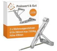 Nivellierstützen höhenverstellbar 2 Stk Wohnwagen Anhänger bis 1500 kg verzinkt