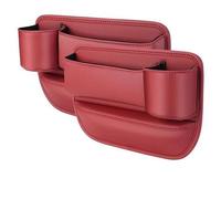 NIVQH Aufbewahrungsbox AutositzlüCken FüR Skoda Superb B9 Typ 3Y 2023-2025,Stabiles ZubehöR Platzsparendem Lagerung Handy,SchlüSsel,Kleinigkeiten,C/Red - Pilot and Co-Pilot