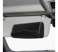 NIYANGLE Auto Sonnenbrillenhalterung mit Clip On Funktion aus Schwarzem Pu für Brillen und Sonnenbrillen Praktisches Brillenetui zur Aufbewahrung im Auto Innenraum Beim Fahren