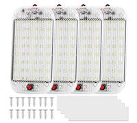 Nizirioo 48 LED KFZ Innenraumbeleuchtung: 4 Stück 12V - 85V Auto Innen Beleuchtung mit Schalter, 10000k Weißlicht, LED Innenbeluchtung Auto für Wohnmobile LKW Van Caravan