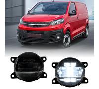 njssjd LED Nebelscheinwerfer mit DRL Blinkermontage für O.pel Astra G OPC, Corsa D OPC, Vivaro B C, Zafira Life Frontstoßstange Nebelscheinwerfer (geräucherte Linse)