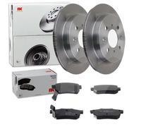 NK BREMSSCHEIBEN 239mm + BREMSBELÄGE HINTEN passend für HONDA JAZZ 3 + 4