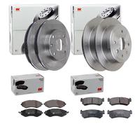 Nk Bremsscheiben + Beläge Vorne + Hinten Passend Für Chevrolet Lacetti J200 Bremsscheibe: A.b.s.: 17414 Abakus: 23103141 Abakus: 231031412 Aisin: L