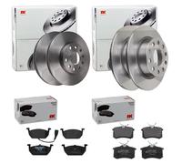 NK BREMSSCHEIBEN + BELÄGE VORNE + HINTEN passend für SEAT LEON SKODA OCTAVIA