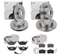NK BREMSSCHEIBEN + BELÄGE VORNE + HINTEN passend für VW GOLF 5 6 A3 OCTAVIA LEON