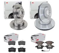 NK BREMSSCHEIBEN + BELÄGE VORNE + HINTEN passend für VW GOLF 5 6 CADDY 3 A3 LEON