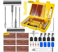 NLMWTI Reifenreparaturset, 58Stück Reifen Reparatur Set, Reifen Reparaturset Auto, Autoreifen Flickzeug Pannenset für PKW, Motorrad, LKW, ATV, Traktor usw