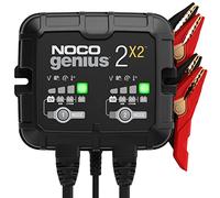 NOCO GENIUS2X2: 4A 2-fach Smart-Batterieladegerät (2A je Bank) - 6/12V Automatischer Erhaltungslader, Ladegerät & Entsulfator mit Überladeschutz & Temperaturkompensation - Für Blei- & Lithiumbatterien