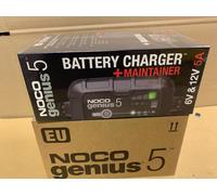 NOCO GENIUS5EU, 5-Amp Vollautomatisches Intelligentes Ladegerät, 6V und 12V Batterieladegerät, Erhaltungsladegerät, und Batterie-Desulfator mit Temperaturkompensation