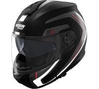 Nolan N100-6 Radiante Klapphelm, schwarz/grau/rot, Größe XL (62)