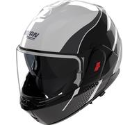 Nolan N120-1 Fluente Klapphelm, schwarz-weiss, Größe M für Männer