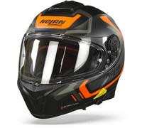 Nolan N80-8 Ally N-Com Helm, schwarz-orange, Größe XL für Männer