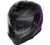 Nolan N80-8 Kosmos N-Com Helm, schwarz-lila, Größe S für Männer