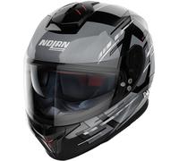 Nolan N80-8 Meteor N-Com Helm, schwarz-grau, Größe 2XL für Männer