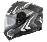 Nolan N80-8 Rumble N-Com Matt Schwarz / weiß Integralhelm XL