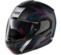 Nolan N90-3 Laneway N-Com Klapphelm, schwarz-lila, Größe S für Männer